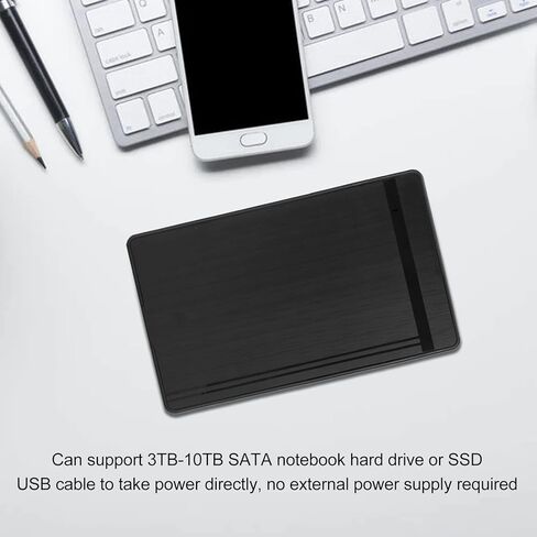 حاوية Hilitand لمدة 3.5/2.5 بوصة SATA SSD HDD ، USB3.0 إلى محول علبة القرص الصلب SATA لمدة 2.5 بوصة تحت 10 مم SATA HDD SSD 10TB دعم UASP (الولايات المتحدة) in Saudi Arabia