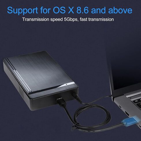 حاوية Hilitand لمدة 3.5/2.5 بوصة SATA SSD HDD ، USB3.0 إلى محول علبة القرص الصلب SATA لمدة 2.5 بوصة تحت 10 مم SATA HDD SSD 10TB دعم UASP (الولايات المتحدة) in Saudi Arabia