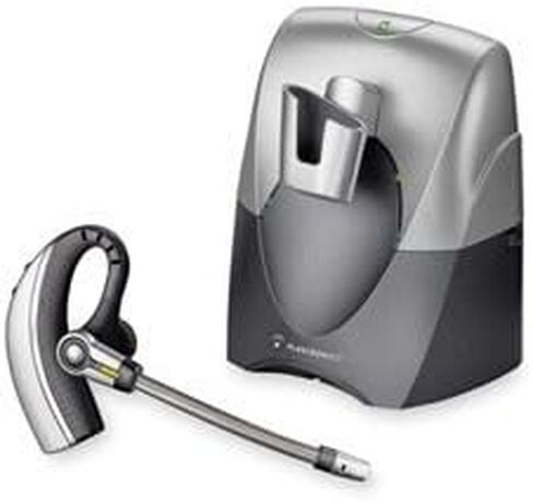 Plantronics CS70N Wireless Earset - Wireless Connectivity - Mono - Behind-the-ear - Silver, Gray (Renewed) in Saudi Arabia