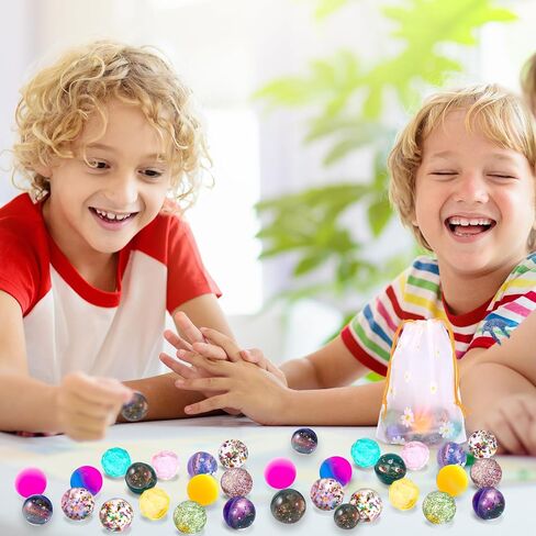 Pllieay 30 Pieces Bouncy Balls for Kids, 32mm Bouncy Ball Bulk(6 Styles) in Kuwait