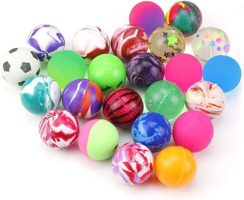 Pllieay 30 Pieces Bouncy Balls for Kids, 32mm Bouncy Ball Bulk(6 Styles) in Kuwait
