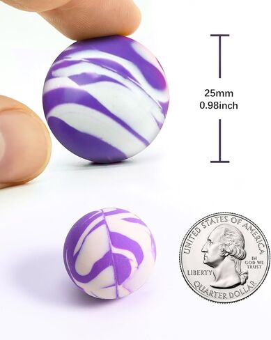 Pllieay 30 Pieces Bouncy Balls for Kids, 32mm Bouncy Ball Bulk(6 Styles) in Kuwait