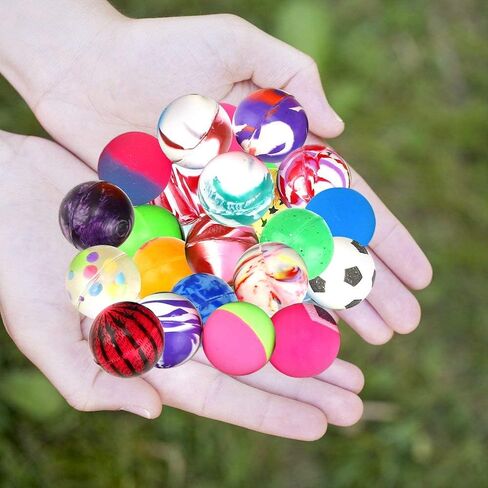 Pllieay 30 Pieces Bouncy Balls for Kids, 32mm Bouncy Ball Bulk(6 Styles) in Kuwait