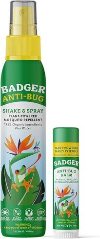 Badger Bug Repellent Stick, Organic Deet Free Mosquito Repellent with Citronella & Lemongrass, Easy to Use Travel Size, Natural Insect Repellent for Kids and Adults, 0.6 oz in Kuwait