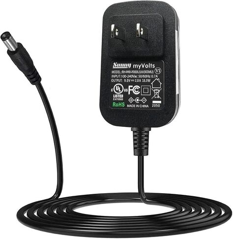 MyVolts 9V Power Supply Adapter متوافق مع نظام ألعاب الفيديو المحمولة Sega Game Portable - US Plug - مع تمديد ومفتاح مضمّن in Saudi Arabia