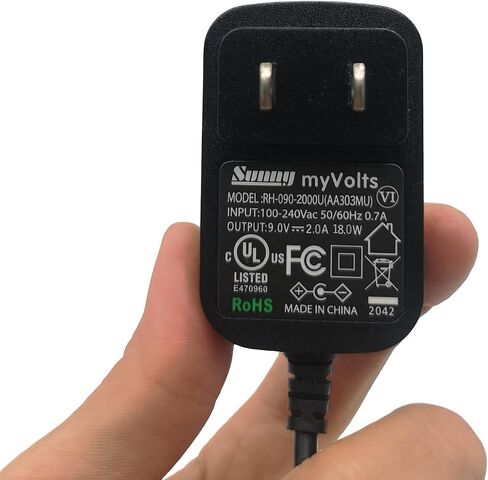 MyVolts 9V Power Supply Adapter متوافق مع نظام ألعاب الفيديو المحمولة Sega Game Portable - US Plug - مع تمديد ومفتاح مضمّن in Saudi Arabia