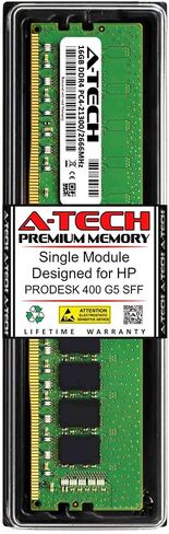 A-Tech 16GB RAM for HP PRODESK 400 G5 SFF | DDR4 2666MHz DIMM PC4-21300 288-Pin Non-ECC UDIMM Memory Upgrade Module in Saudi Arabia