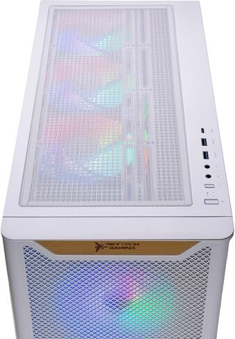 Skytech Chronos Gaming PC Desktop, Ryzen 7 7800X3D, NVIDIA RTX 5070 Ti 16GB, 1TB Gen4 SSD, 64GB DDR5 RAM, Wood Case, 850W Gold, 360mm ARGB AIO, Wi-Fi, Win 11 in Kuwait