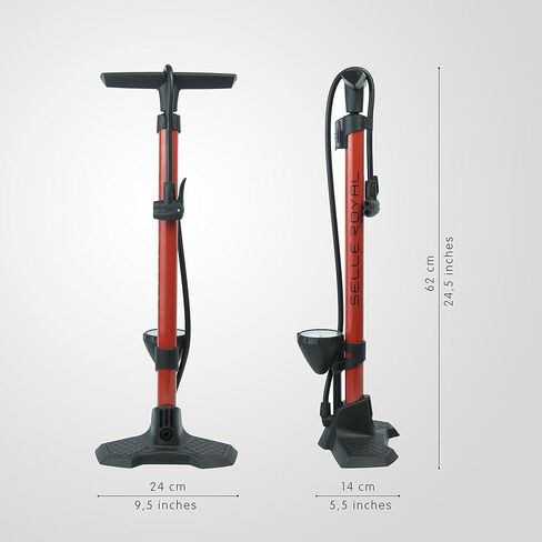 مضخة أرضية الدراجة الفاخرة من Selle Royal Volturno باللون الأسود، متوسط in Kuwait