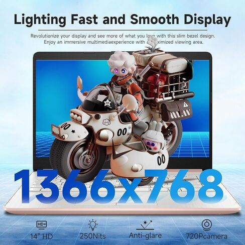 HP 14" Laptop Computer, Intel Processor N150, 16GB RAM, 384 GB Storage(128GB UFS+256GB MSD), Windows11 Pro, Wi-Fi 6, Lightweight, Green in Saudi Arabia