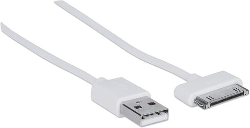 Manhattan 391856 A Male to 30 pin pin ، cable ilynk USB for iPhone ، iPod ، White (4 ver) in Kuwait