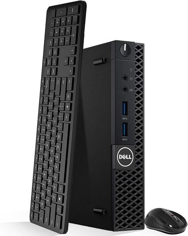 Dell Optiplex 3050 Tiny Computer Micro Tower PC ، معالج Intel Core I5-6500T ، RAM 16GB DDR4 ، 256 جيجابايت NVME SSD ، منفذ العرض ، HDMI ، WI-FI ، لوحة المفاتيح اللاسلكية والماوس ، Windows 11 Pro (متجدد) in Kuwait