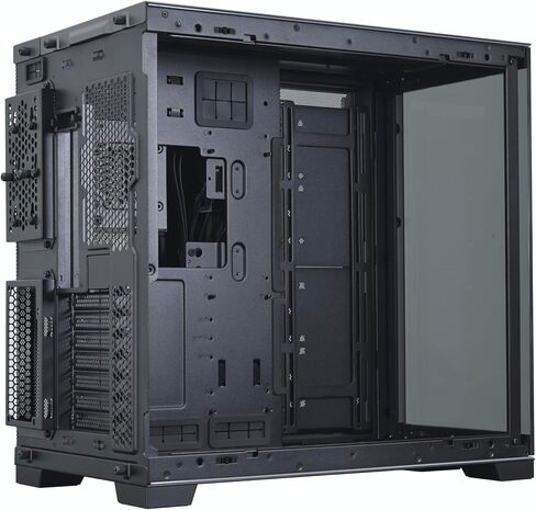 حافظة كمبيوتر مكتبي للالعاب من ليان لي O11 - هيكل برج متوسط مع وضع وتكوين مرنين، لوحة من الزجاج المقسى، منفذ USB نوع سي، ادارة سهلة للكابلات (رمادي هاربور) in Kuwait