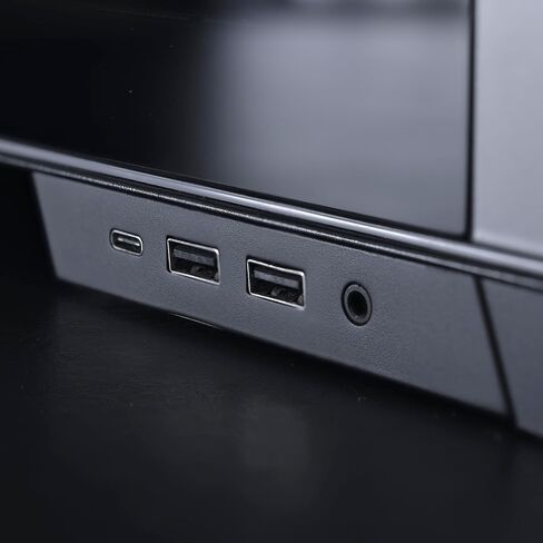 حافظة كمبيوتر مكتبي للالعاب من ليان لي O11 - هيكل برج متوسط مع وضع وتكوين مرنين، لوحة من الزجاج المقسى، منفذ USB نوع سي، ادارة سهلة للكابلات (رمادي هاربور) in Kuwait