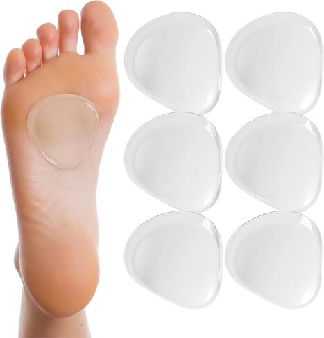 Premium Gel Ball of Foot Cushions - Reusable Clear Gel Metatarsal Pads - Foot Pain Relief - 1/4 Inch - 2 Pair in Kuwait