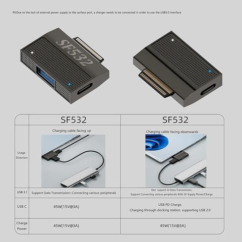for Microsoft Surface USB3.1 Type-C to PD Magnetic Adapter Charging Connector nn in Saudi Arabia