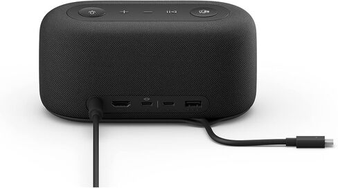 Microsoft Audio Dock-معتمدة Teams ، USB-C Dock ، HDMI 2.0 ، USB-A ، USB-C X 2 ، شحن النجاح ، هاتف مكبر صوت الصوت ، يعمل مع الفرق ، Zoom ، و Google Meet Apps (متجددة) in Kuwait