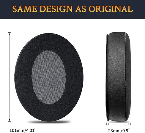 SOULWIT Earpads Replacement for Sennheiser HD201/HD201S/HD206/HD200 Pro/HD180/HD418/HD419/HD421/HD428/HD429/HD438/HD439/HD448/HD449/HD451/HD461/HD471 Headphones, Ear Pad Cushions with Ice Silk Fabric in Saudi Arabia