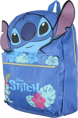 Disney Lilo and Stitch Backpack 3D Ears Tropical Accents 16" Faux Leather Bag in Saudi Arabia