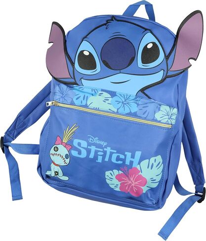 Disney Lilo and Stitch Backpack 3D Ears Tropical Accents 16" Faux Leather Bag in Saudi Arabia