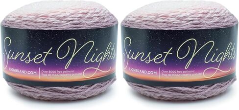 Lion Brand Yarn (1 Skein) Sunset Nights Yarn, Santorini in Saudi Arabia