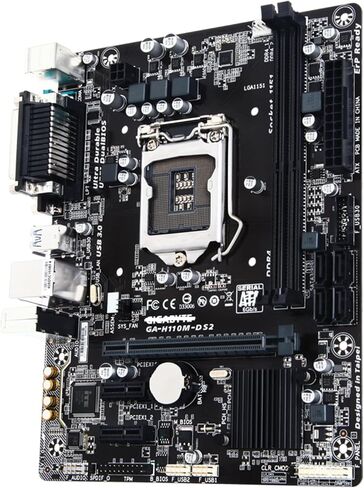 اللوحة الأم تناسب Gigabyte GA-H110M-DS2 لـ 6/7 Gen Intel LGA 1151 مع درع اللوحة الخلفية I/O-تعبئة صناعية ， العبوة غير الأصلية in Saudi Arabia
