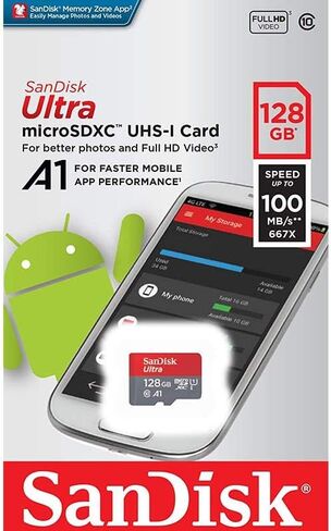 SanDisk 128GB Ultra microSDXC UHS I Memory Card in Saudi Arabia