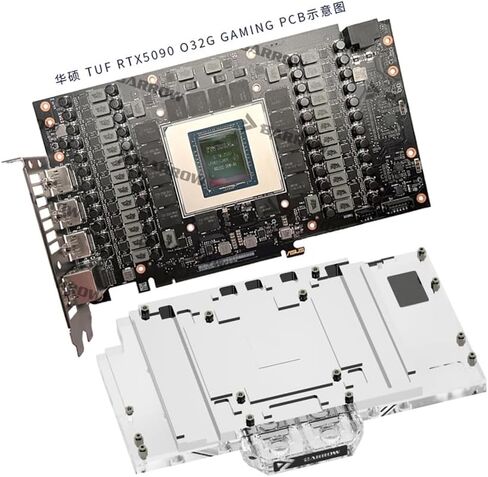 BARROW COPPER GPU BOADING COLLING GPU Waterblock لـ ASUS RTX5090 RTX5090TI RTX5080 RTX5080TI RTX5070 RTX5070TI RTX5060 RTX5060TI (لـ ASUS ROG ASTX 5090 D O32G GLAMING) in Saudi Arabia