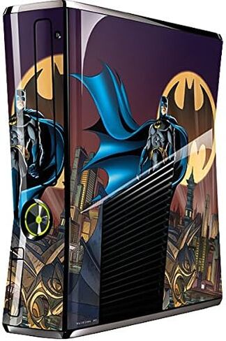 Skinit Decal Gaming Skin Compatible with Xbox 360 Slim (2010) - Officially Licensed Warner Bros Batman in The Sky Design in Saudi Arabia