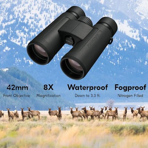 PROSTAFF P3 8x42 Binoculars Black with Lens Pen, Cleaning Cloth, and Lumintrail Keychain Lights in Saudi Arabia