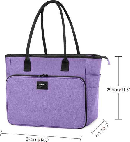 CURMIO Yarn Storage Bag, Knitting Bag for WIP Project, Crochet Hooks, Knitting Needles(up to 14"/35.5cm) and Yarn Skeins, Dandelion(Bag Only) in Kuwait