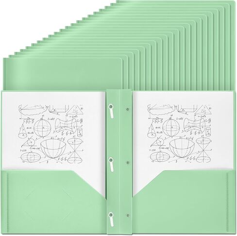 Yeaqee 60 Pieces Plastic Folders with Pockets and Prong Folders with Prongs Plastic Folders with 2 Pockets Pocket Folders for Office, School for Students, Teachers, Office Workers (Black) in Kuwait