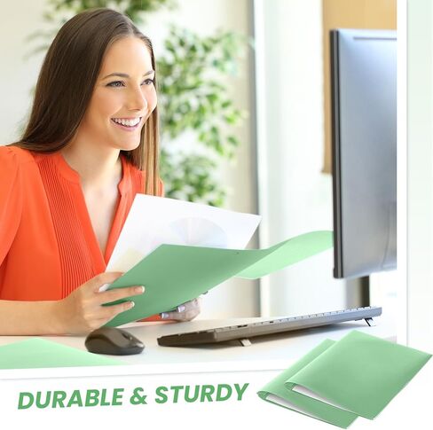 Yeaqee 60 Pieces Plastic Folders with Pockets and Prong Folders with Prongs Plastic Folders with 2 Pockets Pocket Folders for Office, School for Students, Teachers, Office Workers (Black) in Kuwait