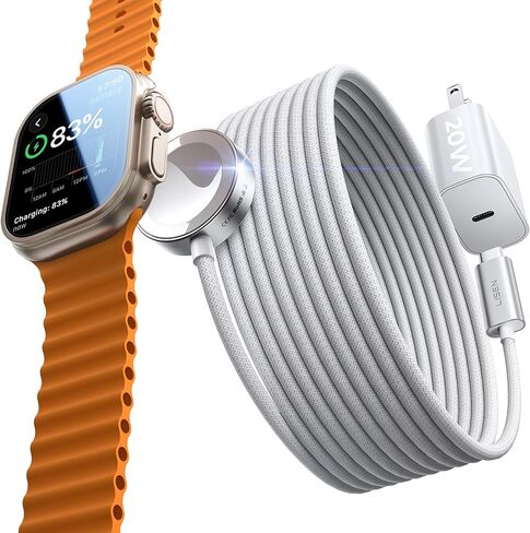 LISEN 2025 تم ترقيته 5W لشاحن Apple Watch Fast Charging USB C لـ Apple Watch Ultra 3 Series 11 Cable Charger Magnetic Cable لـ IWatch Series Ultra 3/2/1 Series 11 10 9 8 7 SE3 [6.6ft] in Kuwait