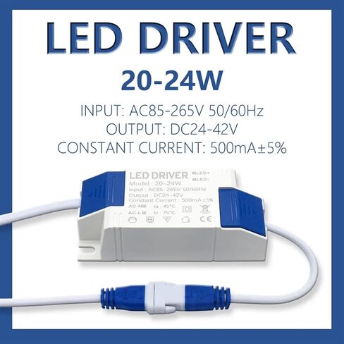 DC24-42V LED إمدادات الطاقة 20-24W 500MA 600MA محول برنامج تشغيل LED AC85-265V لإضاءة LED LIGHT DOWY DIY (600MA DC24-42V) in Saudi Arabia