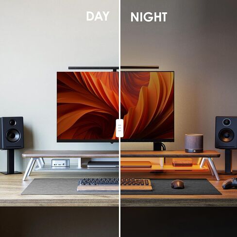 Fenge Dual Monitor Stand ، 2 Tiers Rester Monitor Riser مع مصابيح LED التحكم in Kuwait