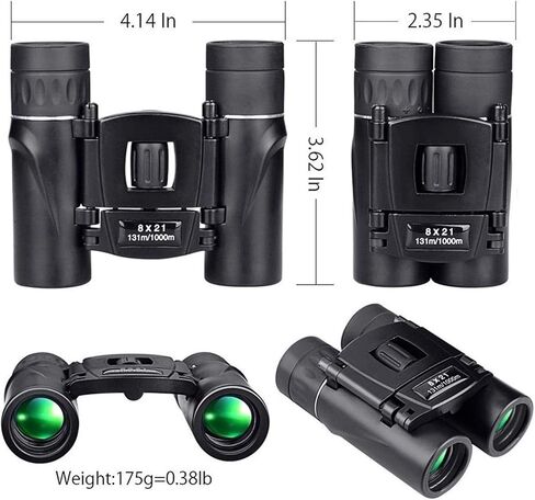 Monoculars Telescope High Power 8x21 Compact Zoom Binoculars Long Range 1000m Folding Powerful Mini Telescope BAK4 Sports Camping Binoculars in Saudi Arabia