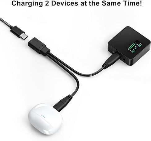 2-in-1 USB C Splitter Charge Cable, USB-C Female to 2 Type-C Male 1 in 2 Out Charging Cord, 1ft Short Charger Wire in Saudi Arabia