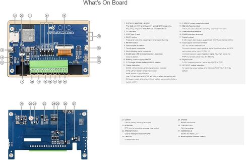 Waveshare ESP32-S3 5INCH Display LCD Development Board 800 × 480 SELTER DOWNED مع دعم WIFI 2.4 جيجا هرتز و BLE 5 ، معالج 32 بت LX7 ثنائي النواة in Saudi Arabia