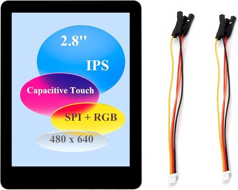 ESP32-S3 2.8inch لوحة تطوير عرض السعة ، ESP32 مع دقة 28 بوصة IPS لمس 480 × 640 ، معالج 32 بت LX7 ثنائي النواة ، SPI + RGB واجهة ، يدعم WiFi & Bluetooth in Kuwait