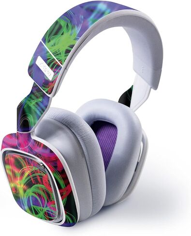 Mayyskins Skin متوافق مع Astro A30 Wireless Geaming Headset - Neon Splatter | غلاف الالتفاف الواقي ، الدائم ، والفريد من نوعه | من السهل تطبيق الأنماط وإزالتها وتغييرها | صنع في الولايات المتحدة in Saudi Arabia
