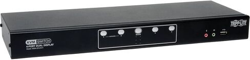 Tripp Lite 4-Port Dual Monitor DVI KVM Switch with Audio, USB 2.0 Hub & Cables (B004-2DUA4-K) in Saudi Arabia