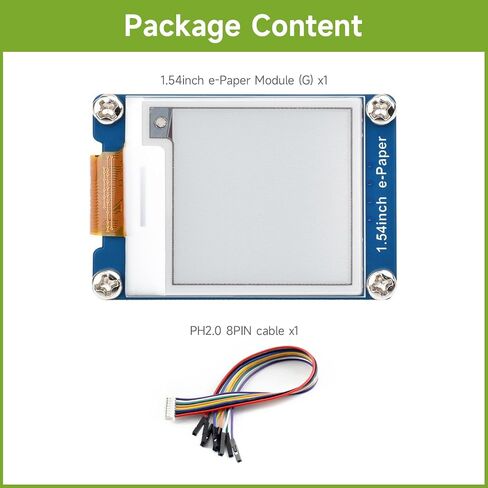 Waveshare 1.54inch e-Paper Display (G), Compatible with Raspberry Pi 5/4B/3B/Zero/Pico, Supports Jetson Nano/TX2/Xavier NX/Orin, 200x200, Red/Yellow/Black/White, SPI Interface, with Driver Board in Saudi Arabia