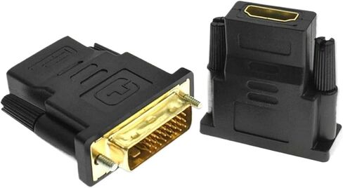 24k Plated pl-UG Male to Female DVI Converter 1080P for HDTV Projector Monito DVI 24+1 to HDMI-Compatible Adapter Cables in Saudi Arabia