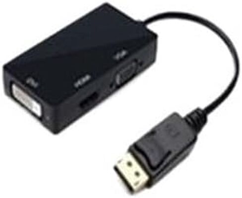 DisplayPort DP إلى HDMI DVI أنثى إلى الذكور 3-في 1 DP محول Displatport محول DP لعرض جهاز عرض الكمبيوتر (3 في 1 أبيض) in Saudi Arabia