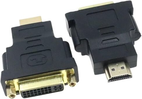 90 درجة زاوية الذكور DVI إلى محول أنثى متوافق مع HDMI ، يستخدم للكمبيوتر ، HDTV. جهاز التلفزيون الصناعي وبطاقة الرسومات (أسفل) in Saudi Arabia