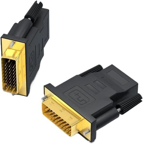 24k Plated DVI to HDMI-Compatible Adapter for HDTV Projector Bi-Directional Connector Converter in Saudi Arabia