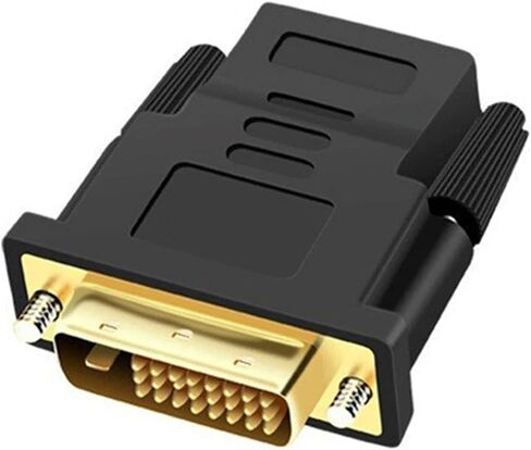24k Plated DVI to HDMI-Compatible Adapter for HDTV Male to Female Converter Cables & Adapters Replacement Accessories in Saudi Arabia
