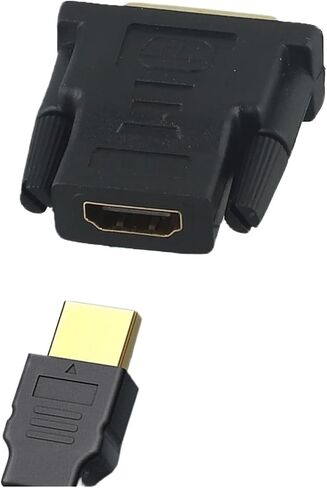 24k Plated DVI to HDMI-Compatible Adapter for HDTV Male to Female Converter Cables & Adapters Replacement Accessories in Saudi Arabia