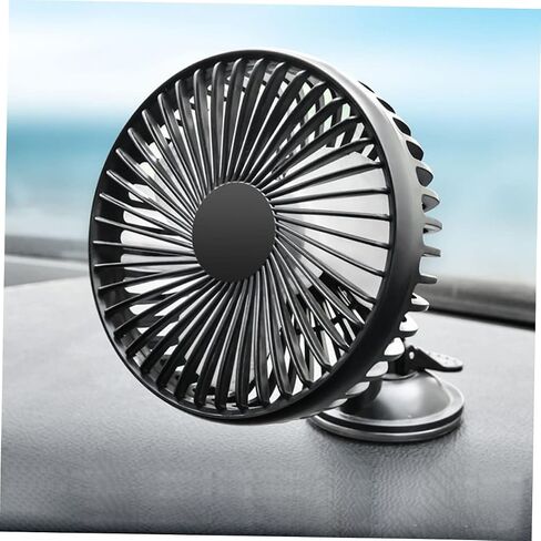 Mikikit Rotation Car Suction Cup Fan USB Charging Electric Cooling Fan for Vehicles Portable Low Noise Abs Material in Saudi Arabia